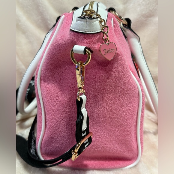 Y2K Juicy Couture Sweet n Juicy Terry Cloth Tote Bag Strawberry Patch Decal NWT - Picture 7 of 14